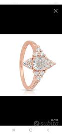 gioieANELLO DIAMANTE CERTIFICATO IGI – ORO ROSA 18