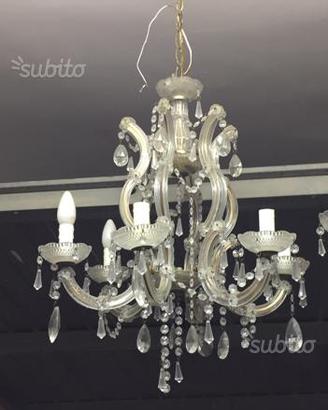 Lampadario in cristallo 6 luci Swarovski