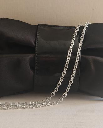 Borsa piccola in raso + vernice nera