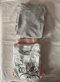Set pigiami mezza stagione bambina 8 anni 128 cm