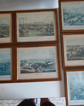 Set di 7 quadri Henry Alken (STEEPLE CHASE )33X27