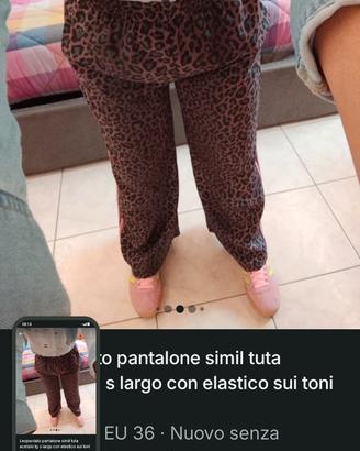 pantaloni donna leopardati s larghi 