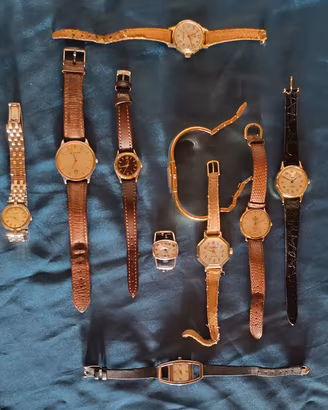 Lotto 10 orologi da polso vintage uomo e donna