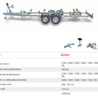 Carrello cressi 2700 kg biasse omologato