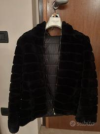 Pelliccia reversibile nera