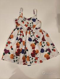 Vestito fiorato bambina con spalline