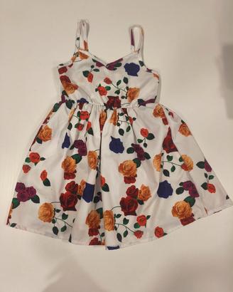 Vestito fiorato bambina con spalline