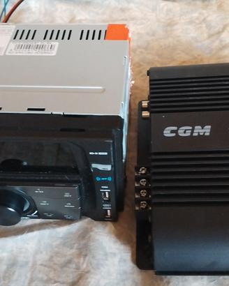 stereo x auto doppio din + amplificatore