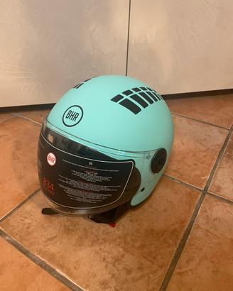 Casco BHR nuovo mai usato celeste opato taglia S