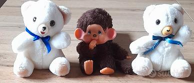 Tre peluche vintage