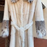Pelliccia Visone Bianco latte e Lince di lusso