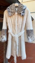 Pelliccia Visone Bianco latte e Lince di lusso