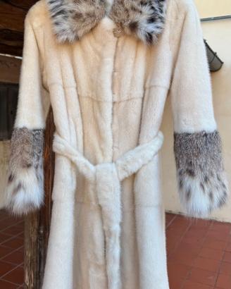 Pelliccia Visone Bianco latte e Lince di lusso