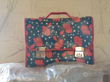 cartella scuola vintage senza cinte nuova