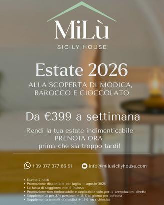 Casa vacanza a Modica - Sicilia