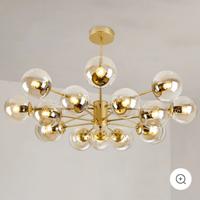 Lampadario oro vetro 16 luci nuovo