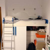 soppalco letto e armadio