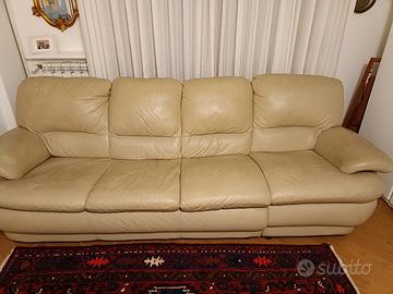 Divano letto in pelle