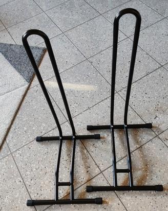 coppia di cavalletti porta bici da terra 