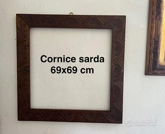 Grande Cornice sarda intagliata legno sardegna