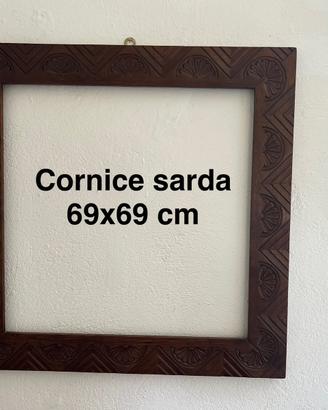 Grande Cornice sarda intagliata legno sardegna