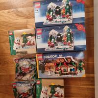 Set lego di natale orsi treno bancarella elfi