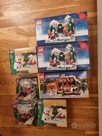 Set lego di natale orsi treno bancarella elfi