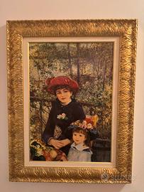 Quandro con cornice “Sulla terrazza” di Renoir