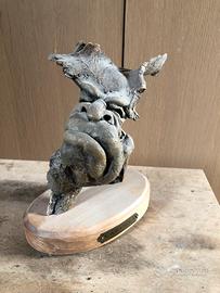 La gorda e el diablo sculture in radice di legno