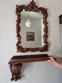 specchio + mensola artigianali 