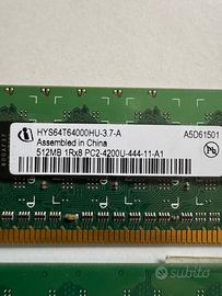 RAM (1x512) DDR2 667 HYS64T64000HU-3-7-A PC2-4
