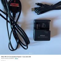 Nikon Mh-23 Caricabatterie Rapido + Cavo dati USB