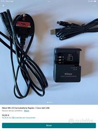 Nikon Mh-23 Caricabatterie Rapido + Cavo dati USB