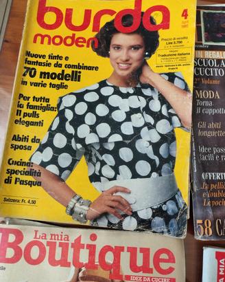 5 riviste vintage , burda boutique 