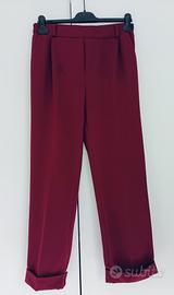 Pantalone bordeaux da donna mezza stagione