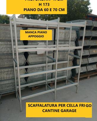 scaffali alluminio cella frigo