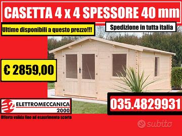 CASETTA IN ABETE MT 4X4 SPESSORE 40 mm