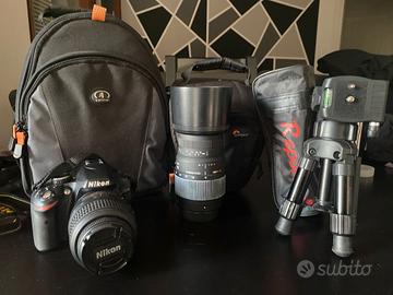 Nikon D3200 con 2 obbiettivi