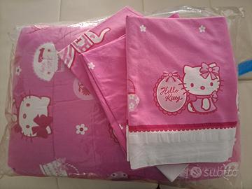 trapunta e lenzuola 1 piazza di Hello Kitty  