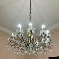 Lampadario vintage gocce vetro anni 60