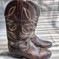 STIVALI PITONE MARRONE