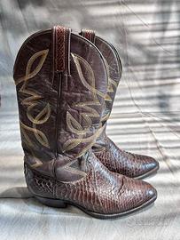 STIVALI PITONE MARRONE