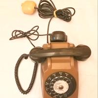 Telefono vintage a disco + retro auricolare