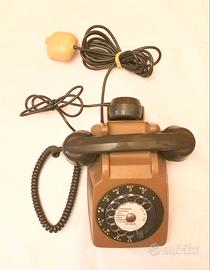 Telefono vintage a disco + retro auricolare