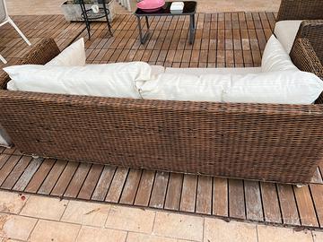 Divano e poltrone set giardino RATTAN ORIGINALE