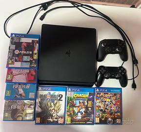 Lotto PS4 Slim 500GB, Controller Cavi Giochi