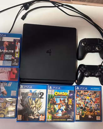 Lotto PS4 Slim 500GB, Controller Cavi Giochi