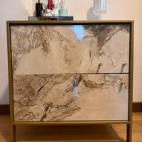 Comodini + Comò Effetto Marmo Design