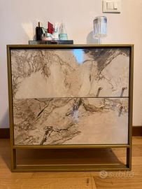 Comodini + Comò Effetto Marmo Design