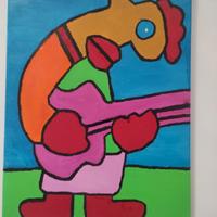 QUADRO FAMOSO DIPINTO A MANO OLIO SU TELA CM 50x40